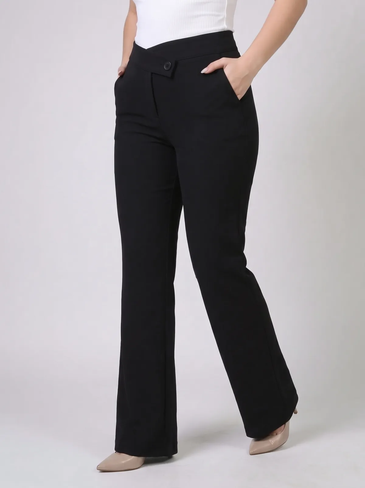 V-Waist Tailored Pants